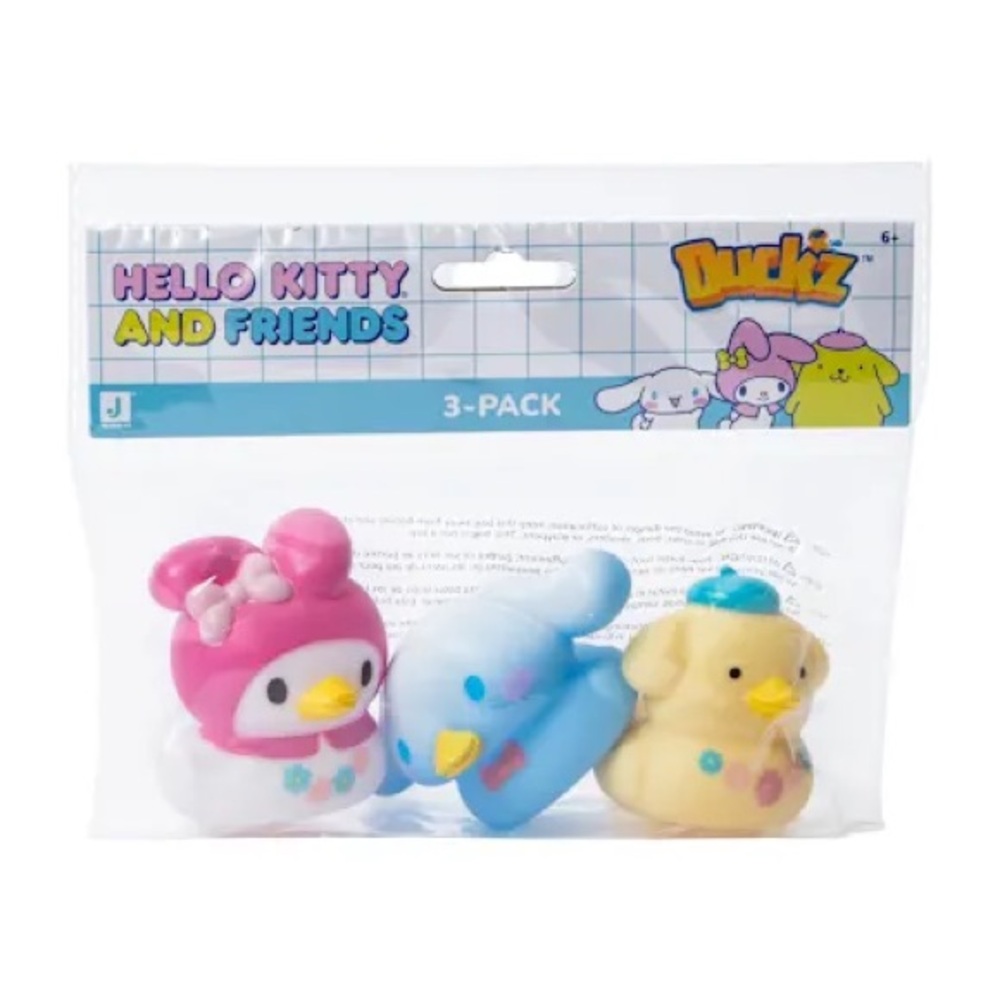 Hello Kitty and Friends Rubber Duck Set - Pink, Yellow, Black